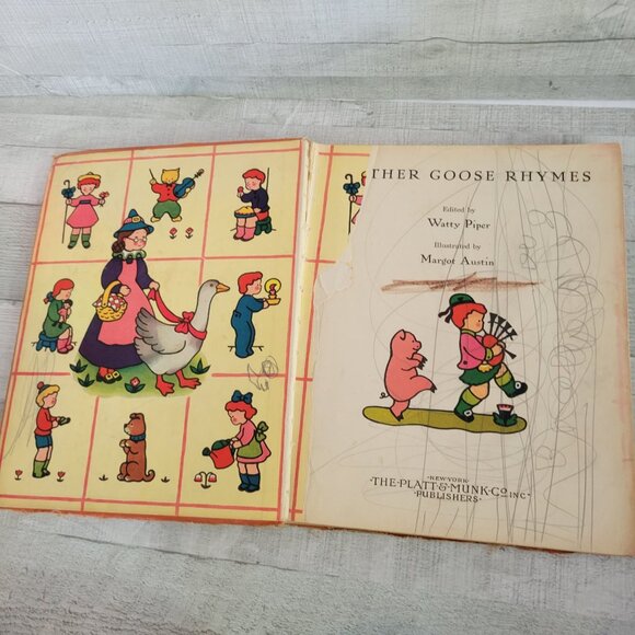 Vintage Mother Goose Rhymes Hardcover Book Illustrated By Margot Austin - Picture 2 of 6